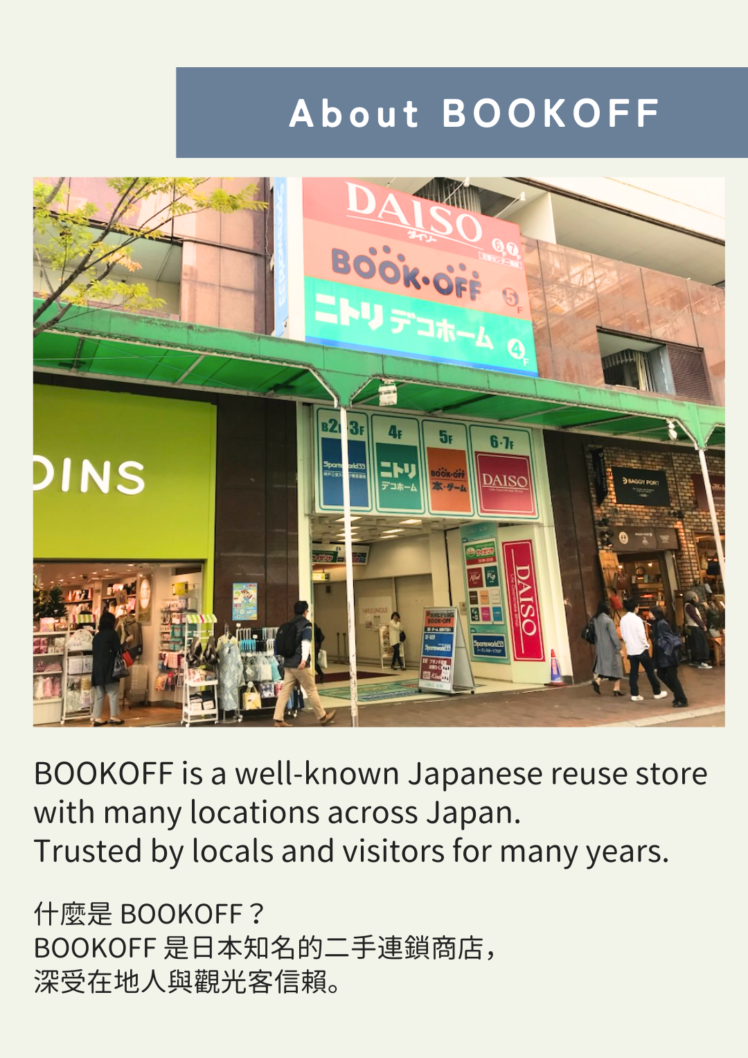 BOOKOFF Sannomiya building entrance located in Kobe Japan